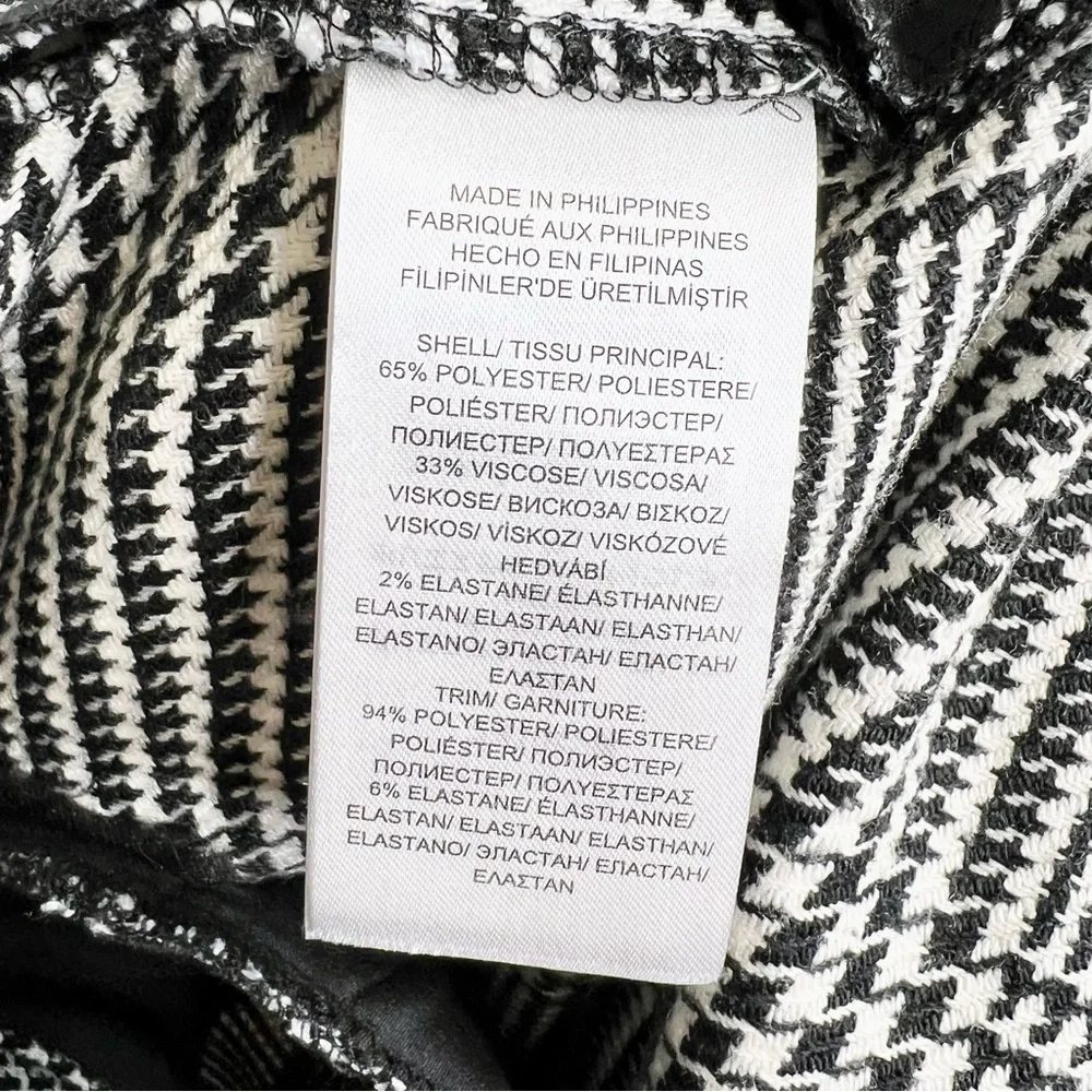 NEW Lauren Ralph Lauren Houndstooth Trouser Pants Black & White Size 4 - Picture 7 of 8